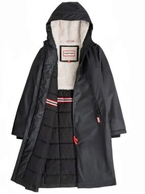 NWT Hunter Hooded Black Coat Size Large